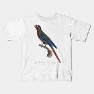 La Perruche Ara, a gorge variee Parakeet - Jacques Barraband 19th century Illustration Kids T-Shirt